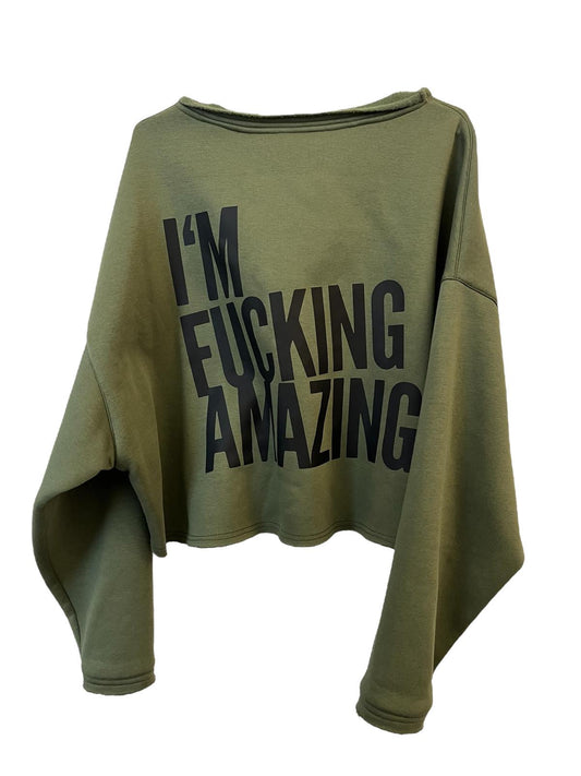 Cropped Sweater I´M FUCKING AMAZING