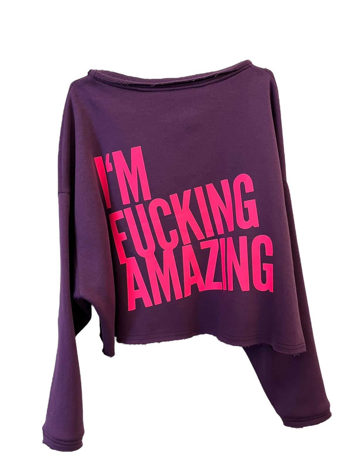 Cropped Sweater I´M FUCKING AMAZING