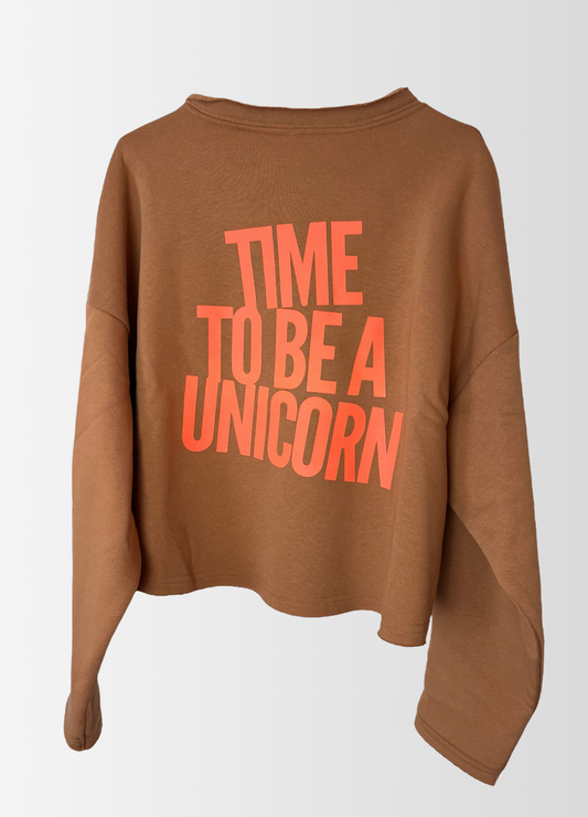 Cropped Sweater TIME TO BE A UNICORN