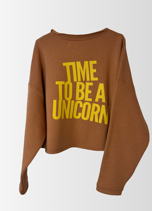 Cropped Sweater TIME TO BE A UNICORN
